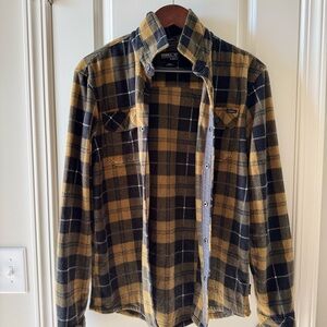 O'Neill Classic Fit Plaid Shirt - Yellow and Black